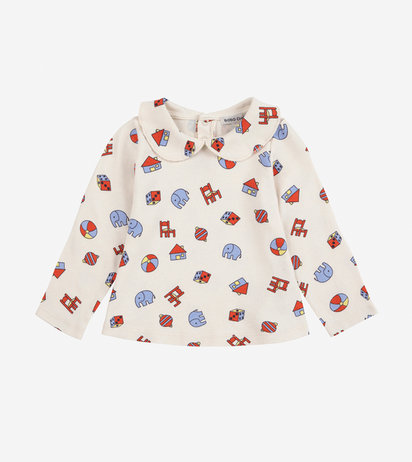 Toys all over collar T‑shirt by Bobo Choses