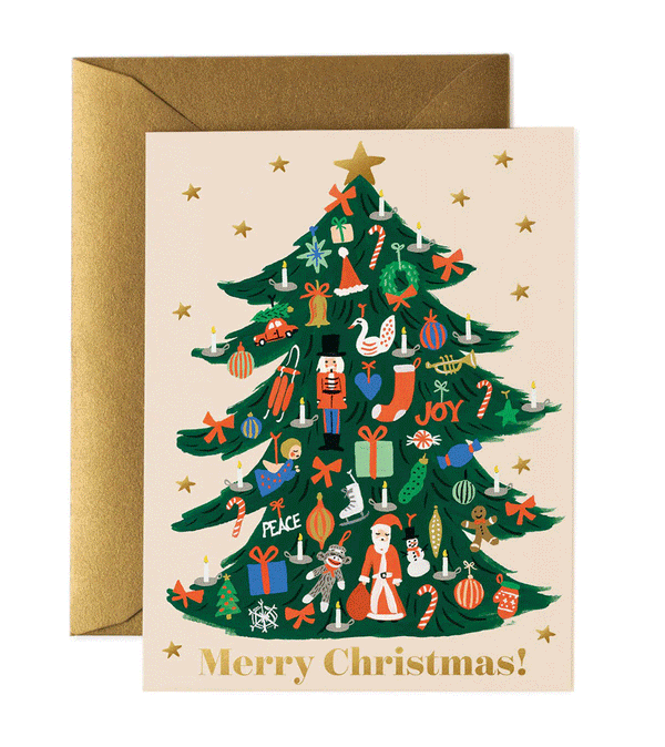 Trimmed Tree Christmas Card by Rifle Paper Co