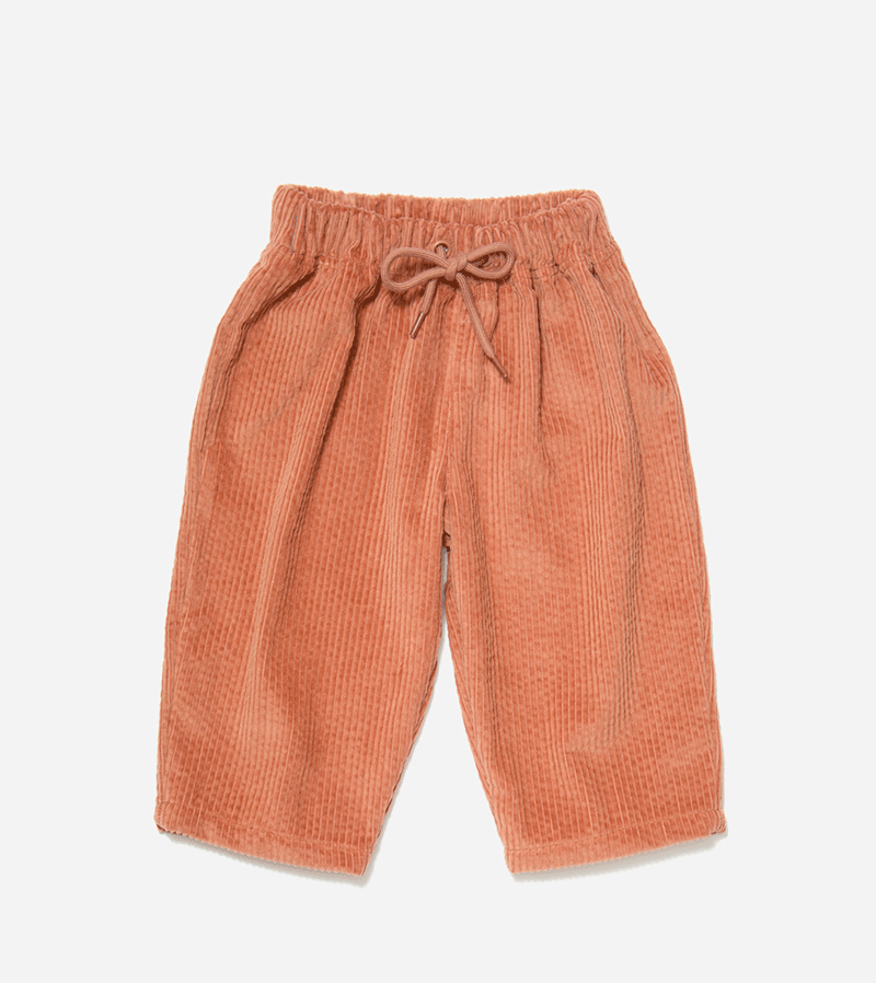 Dusty Peach Corduroy Trousers by Tiny Colours