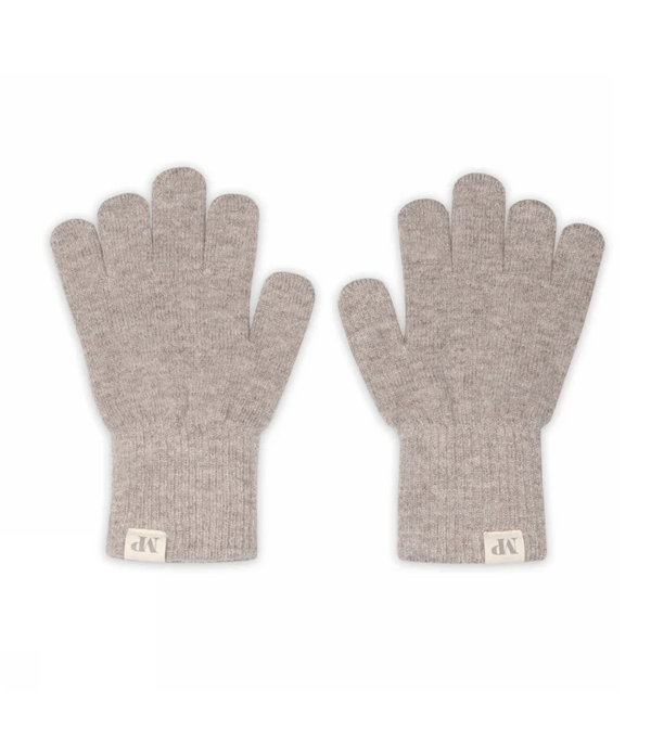 Light Brown Melange Cashmere Uppsala Gloves by mp Denmark