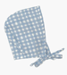 Blue Vichy  Cotton Bonnet for Baby Doll by Minikane