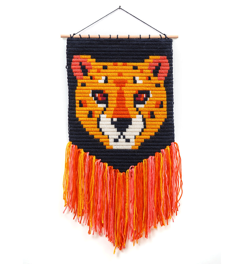 Cheetah 3D Wall Art Needlepoint Kit by Sozo