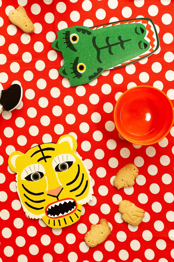 Wild Bunch Tiger Die Cut Card by Isatopia