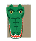 Wild Bunch Crocodile Die Cut Card by Isatopia