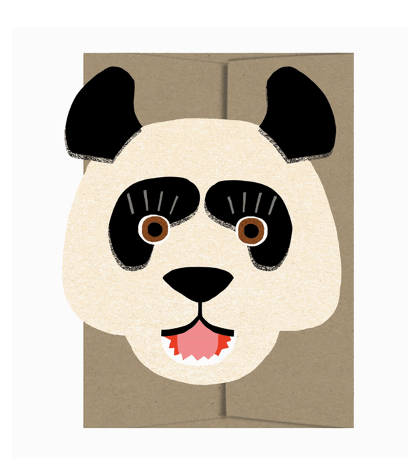 Wild Bunch Panda Die Cut Card by Isatopia