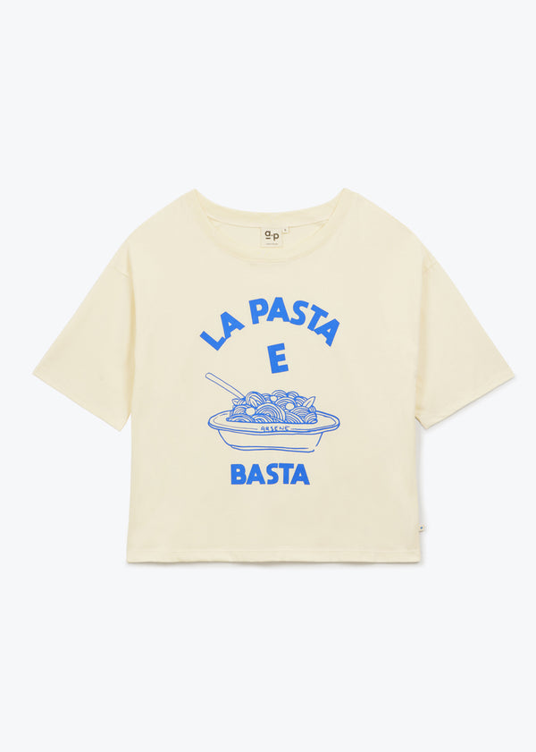 Women's Cobalt Pasta T-Shirt by Arsene et Les Pipelettes
