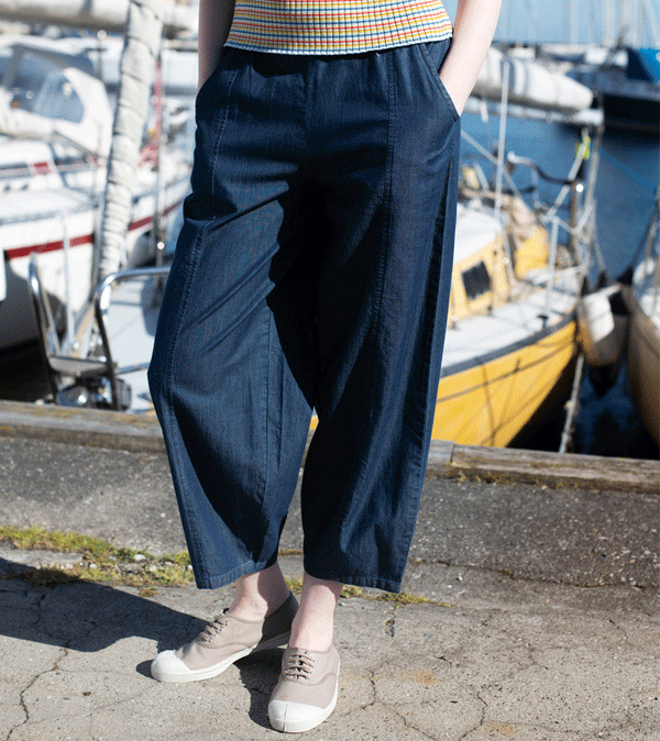 Womens' Dark Denim Barrel Trousers by Serendipity