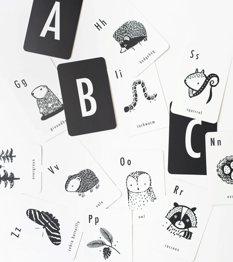 Woodeland Alphabet Cards by Wee Gallery