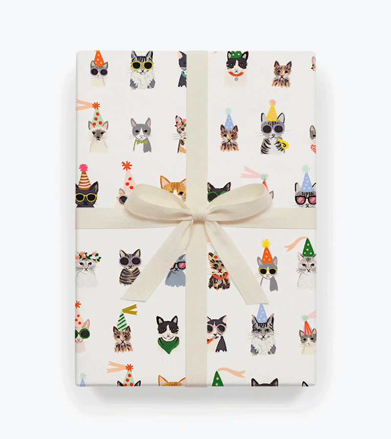 Cool Cats Wrapping Sheet by Rifle Paper Co