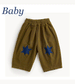 Olive Star Ziggy Barrel Baby Trousers by Bonnie Mob