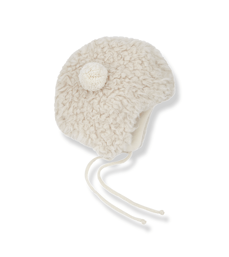 Ecru Zoe Fleece Hat with Ears by 1+ in the Family