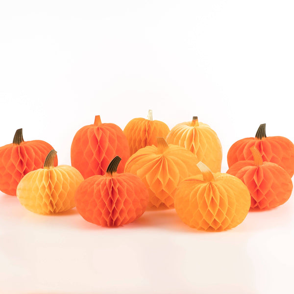 Honeycomb Pumpkins by meri meri