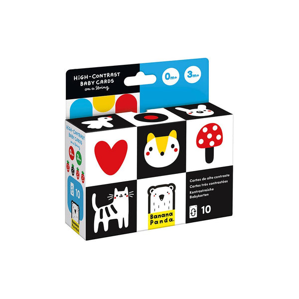 High-Contrast Baby Cards on a String by Banana Panda
