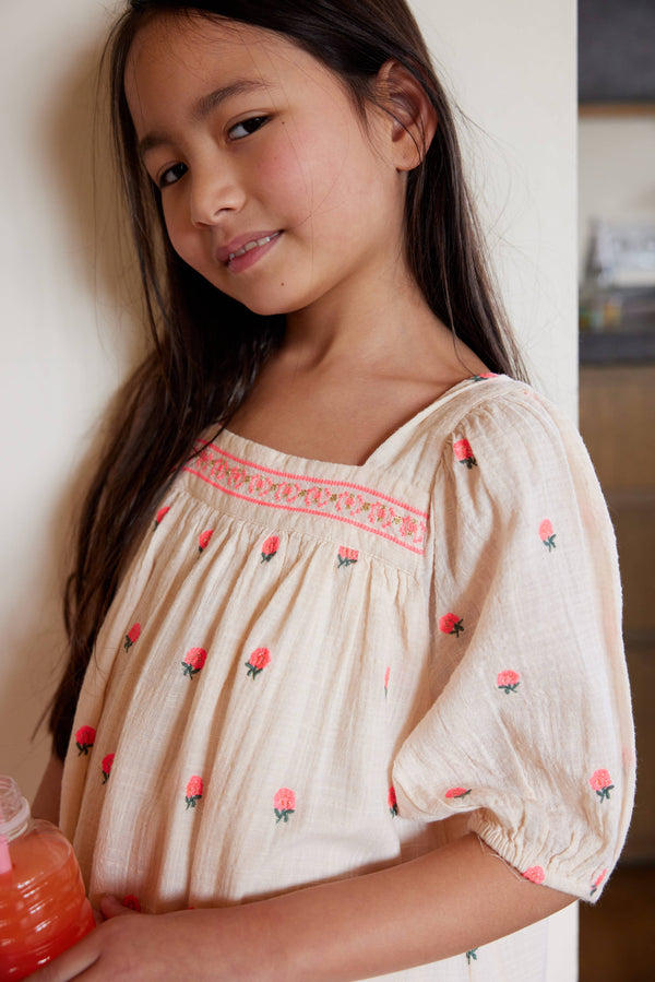 Petal Pink Flowers Patty Dress by Bonheur du Jour