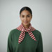 Striped Wool Blend Light Weight Triangle Neck Scarf: Red