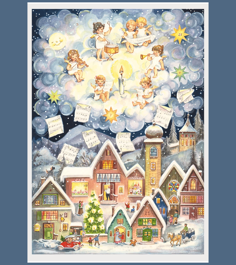 Christmas Angles Orchestra A4 Advent Calendar