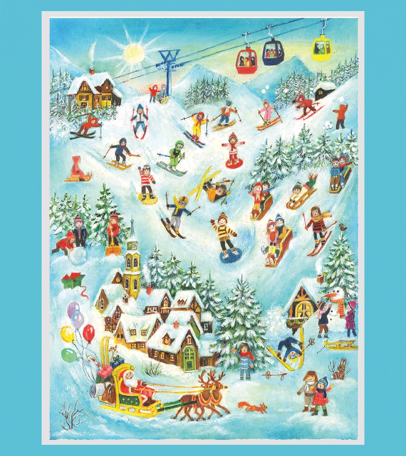 Skiers Wonderland Large Advent Calendar