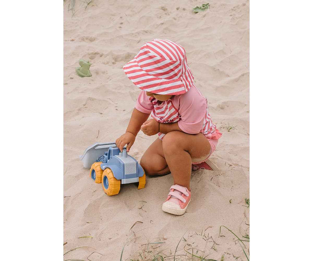 Reversible Stripes Bloom & Blush Sunhat by Tutete
