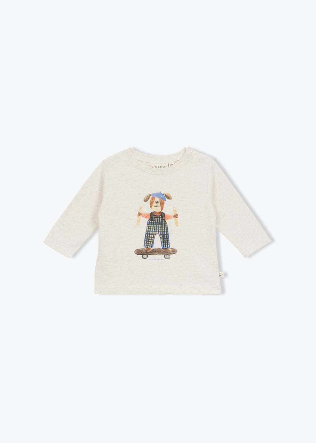 Skating Dog Baby T-Shirt by Arsene et Les Pipelettes