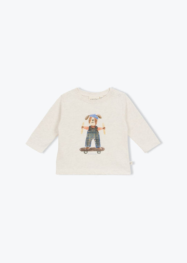 Skating Dog Baby T-Shirt by Arsene et Les Pipelettes