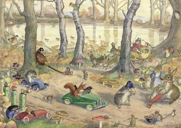 Molly Brett Woodland Traffic Greetings Card by Porch Fairies