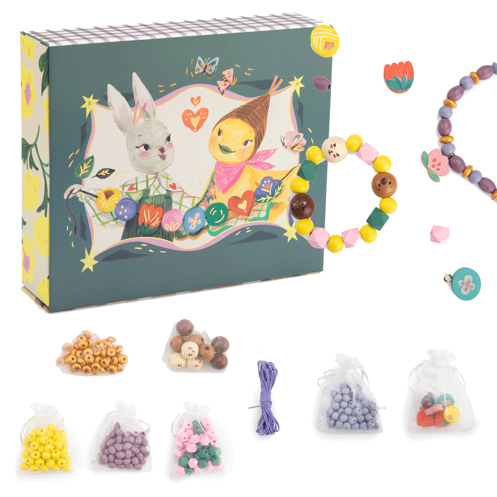 Les Minouchkas Wooden Bead Set by Moulin Roty