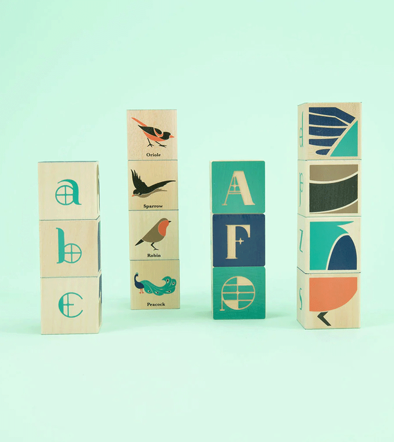 Bird Wooden Blocks by Uncle Goose