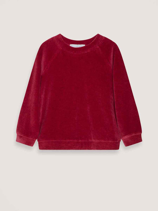 Ruby Velour Velvet Sweatshirt by Serendipity