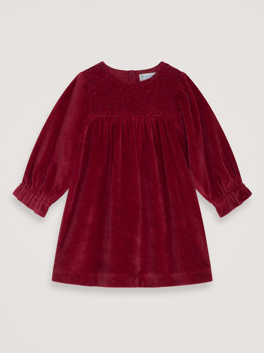 Baby Ruby Velour Celebration Dress by Serendipity