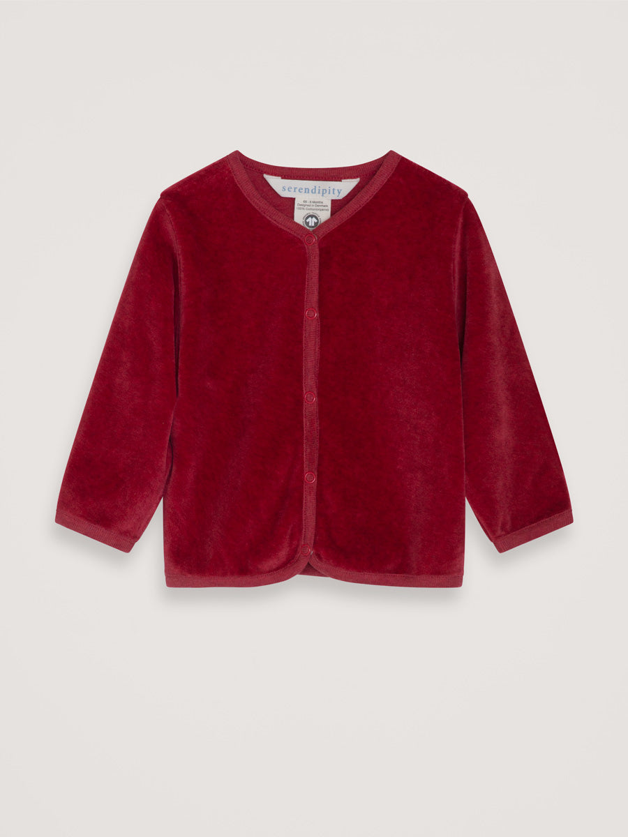 Baby Ruby Velour Cardigan Jacket by Serendipity