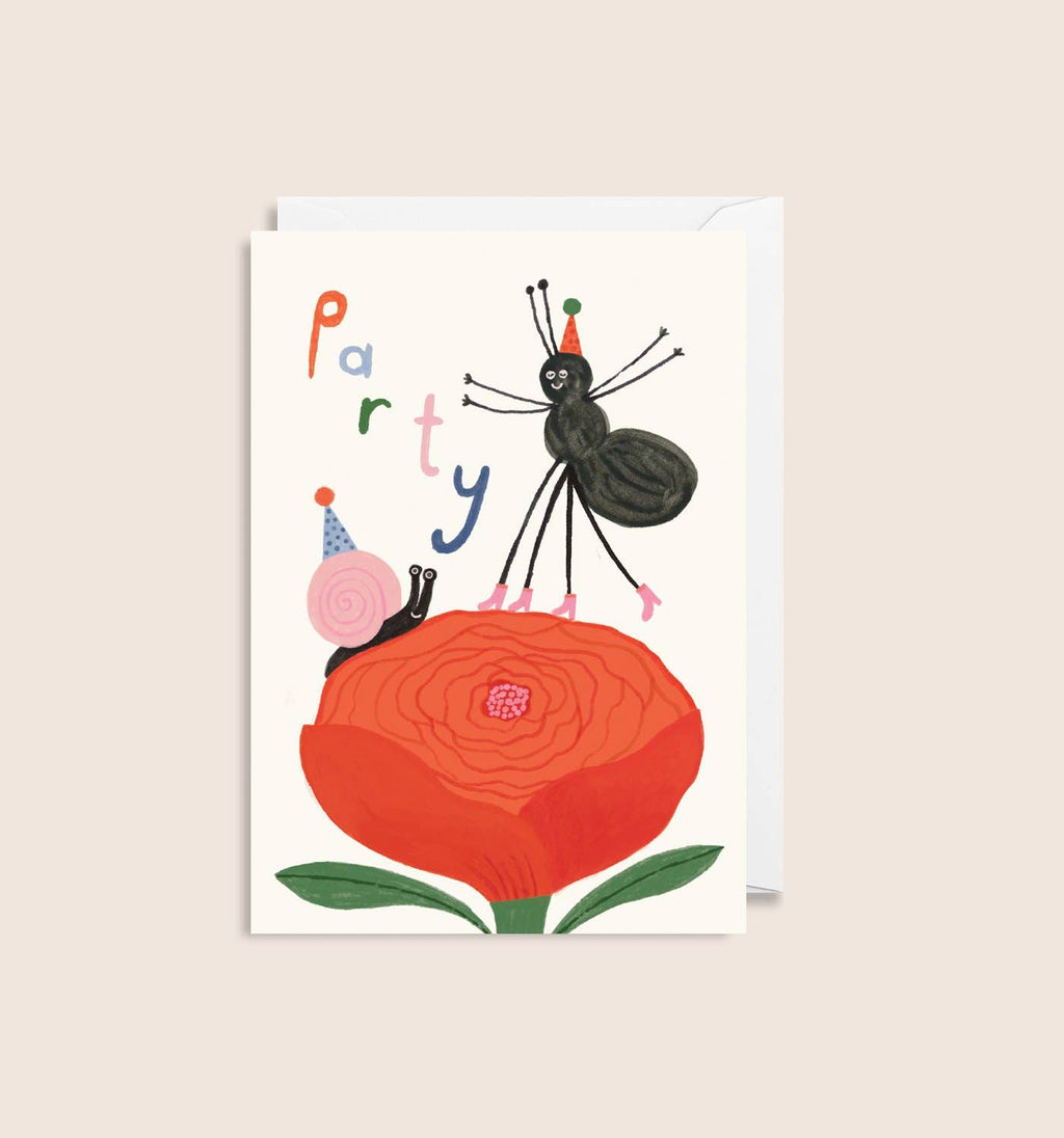 Party Bugs Mini Birthday Card by Holsen Studio