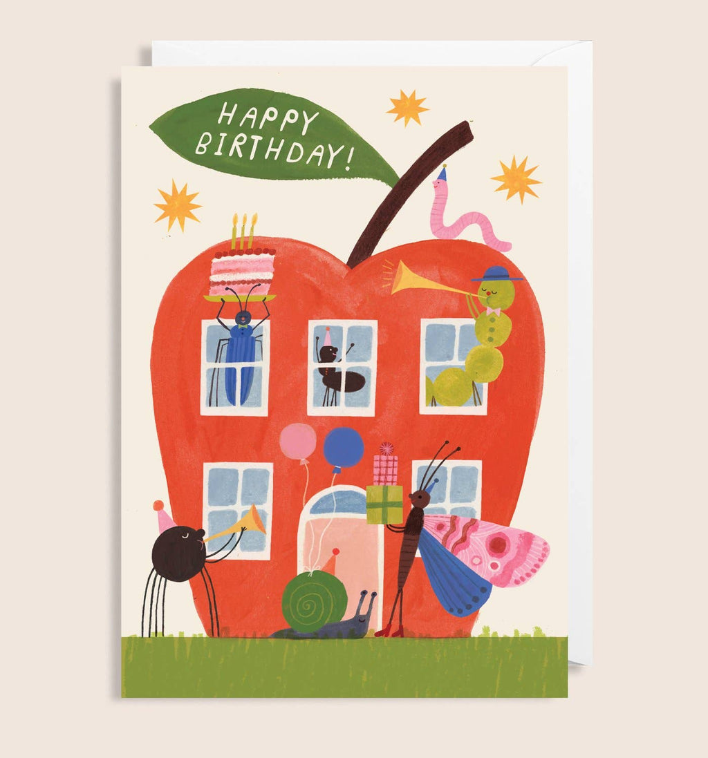 Apple Party Birthday Card by Holsen Studio