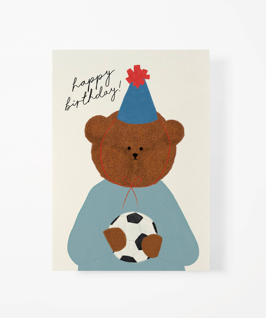 Bear with Football Birthday Card by bear Days