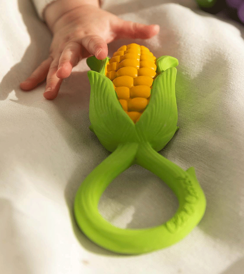 Corn Baby Rattle & Teether by Oli and Carol