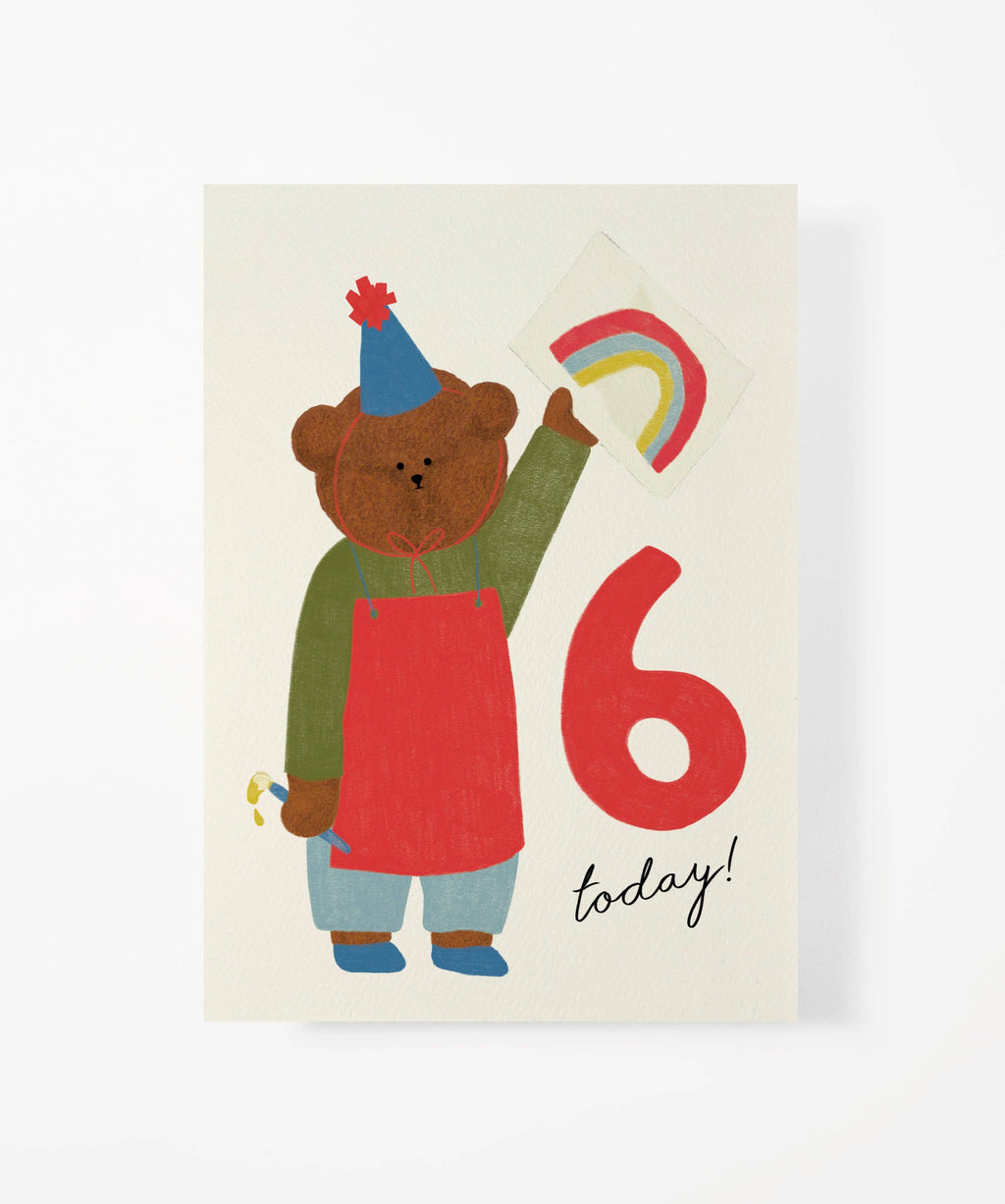 Age 6 Birthday Bear Card by Bear Days