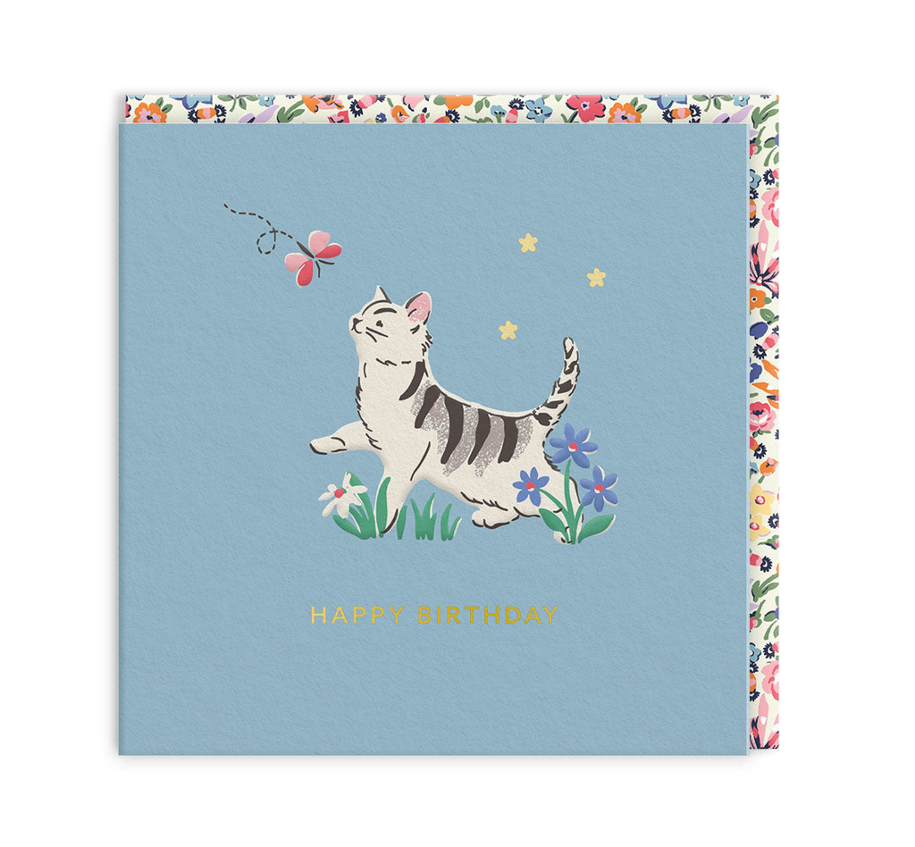 Kitten Mini Square Greeting Card by Ohh Deer