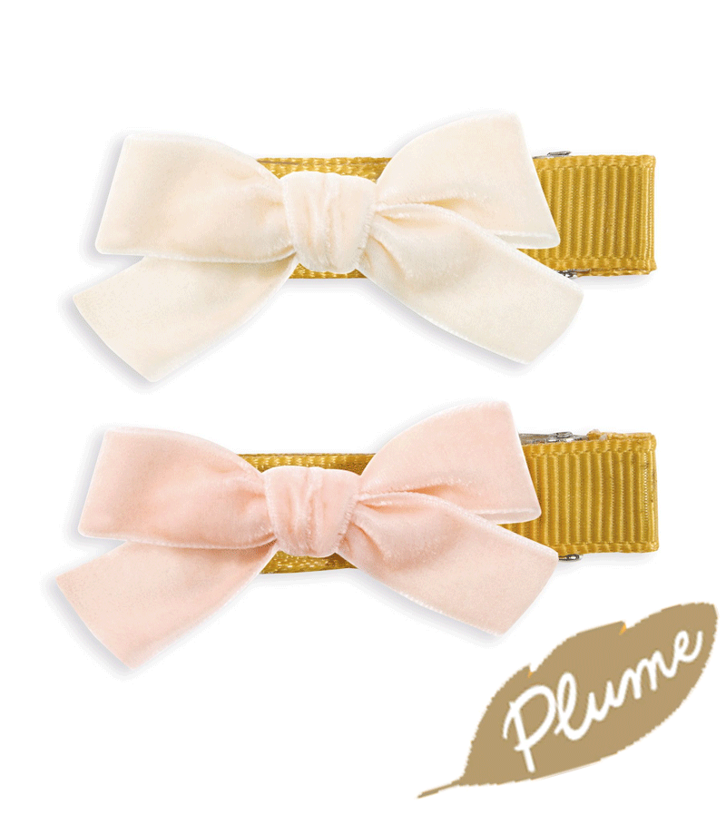 Set of 2 Alicia Hair Clips by Djeco Plume Range