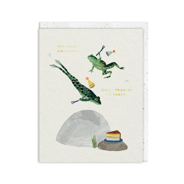 Don't Frog-et to Party Greeting Card by Ohh Deer
