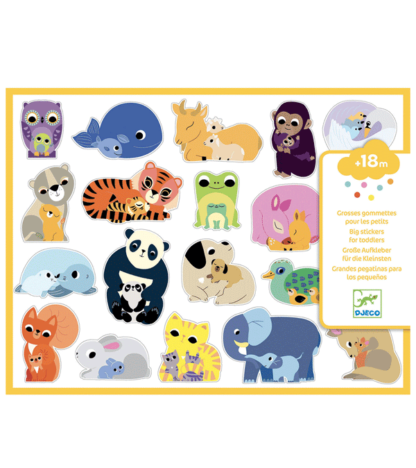 Mums and Babies Big Stickers by Djeco