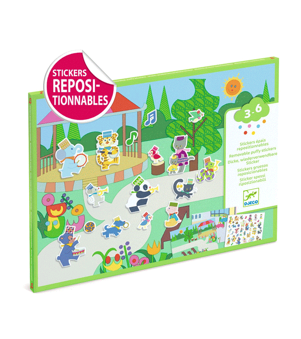 Fanfare Removable Puffy Stickers by Djeco