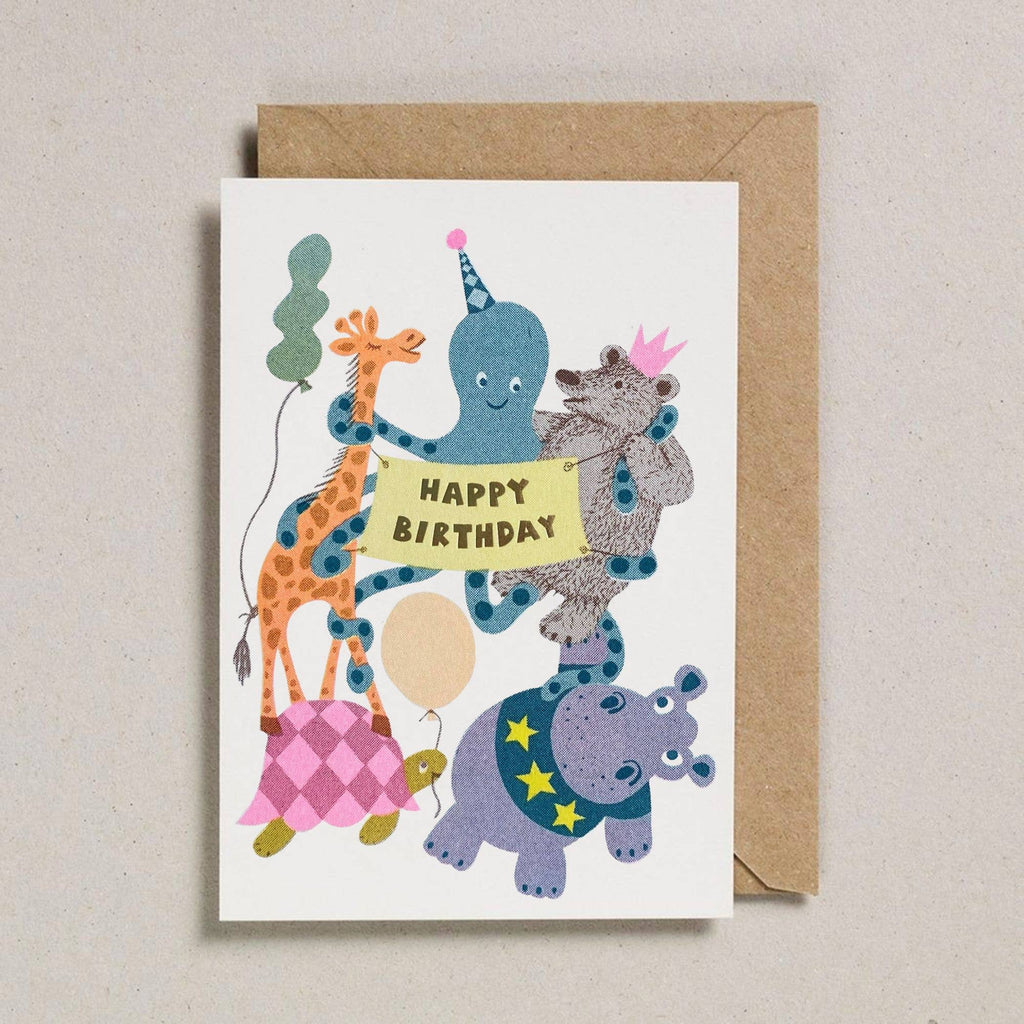 Animals Happy Birthday by Petra Boase