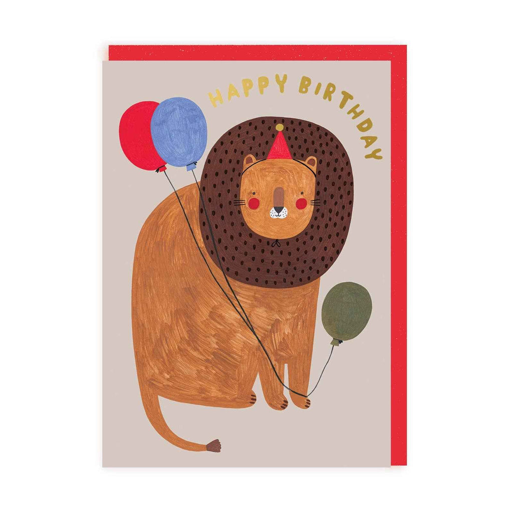 Lions with Balloons Birthday Card (7299)