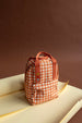 Coral Gingham Small Backpack by Ole ( Sticky Lemon )