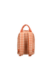 Coral Gingham Small Backpack by Ole ( Sticky Lemon )