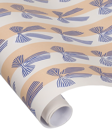 Big Bow & Stripes Roll of Wrapping Paper by Ole ( Sticky Lemon )