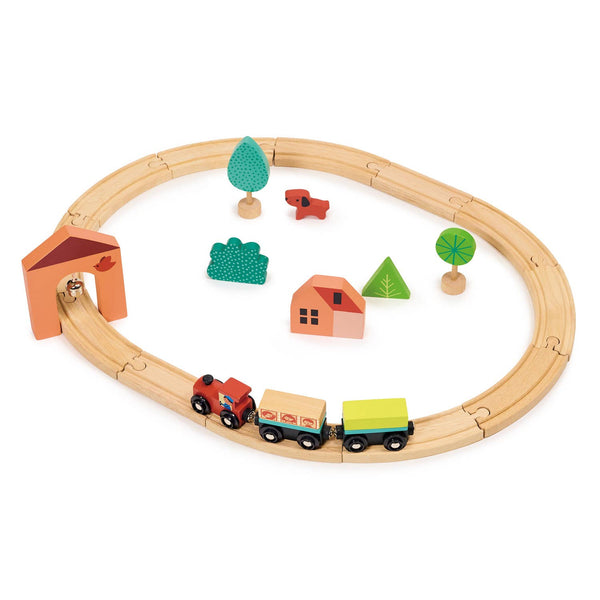 My First Wooden Train Set by Mentari