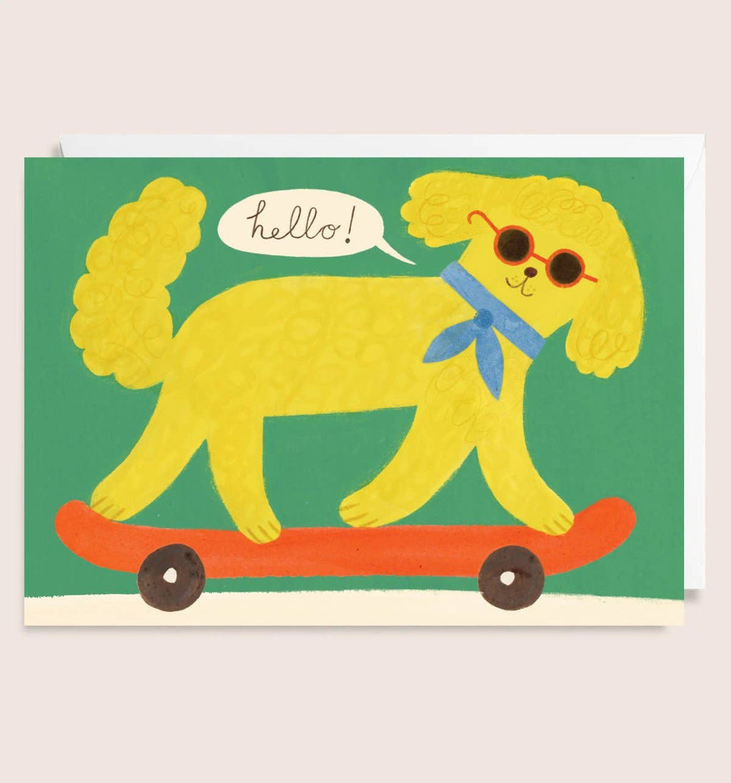 Hello Cool Dog Greetings Card by Holsen Studio