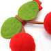 Pom Pom Cherry Hair Clip Set by Molly & Rose