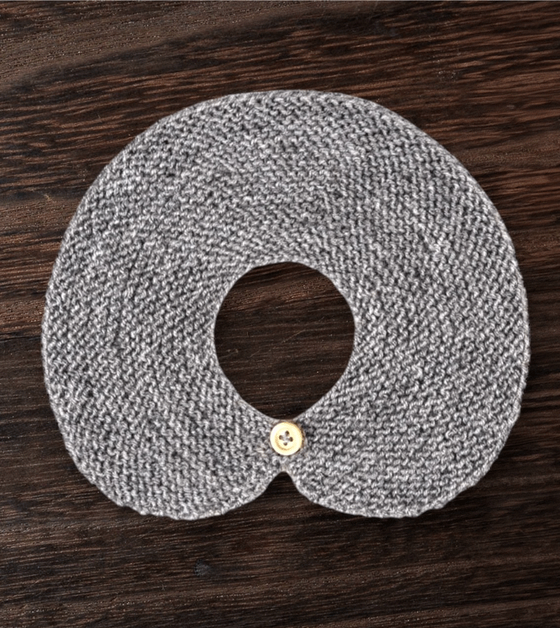 Mouse Grey Handknitted Collar