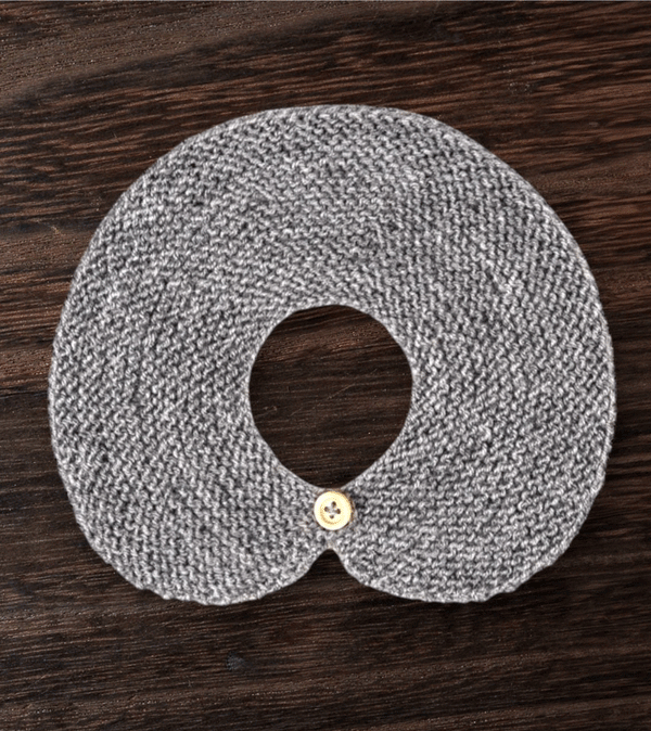 Mouse Grey Handknitted Collar